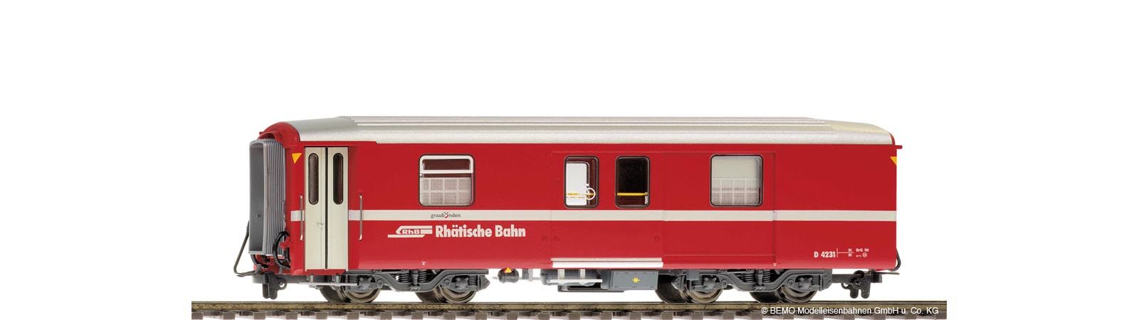 3248163 Bemo - H0m RhB D 4231 Packwagen neurot - Spur H0m