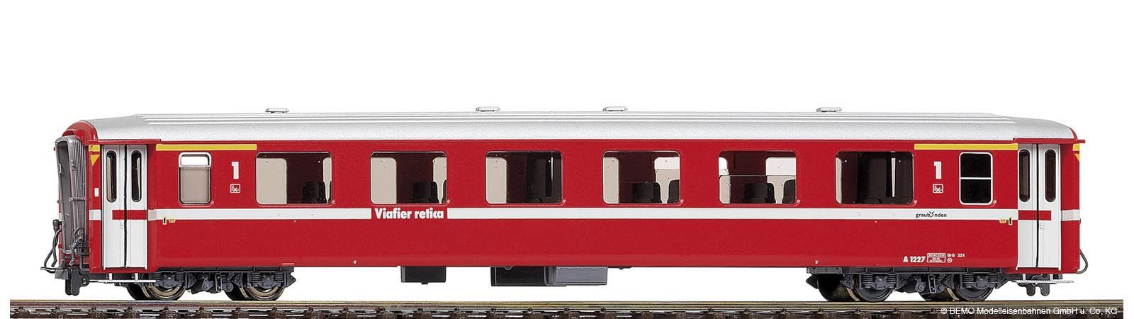 3250160 Bemo - H0m RhB B 2360 Einheitswagen I neurot - Spur H0m