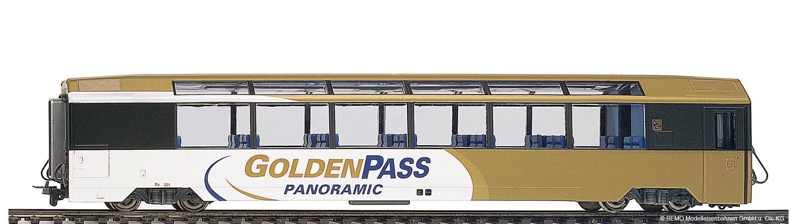 3288311 Bemo - Personenwagen Golden Pass Bs 251 Panoramawagen - Spur H0m