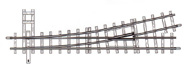 4011000 Bemo - H0e 12� Weiche links, 147 mm, R 515 - Spur H0e