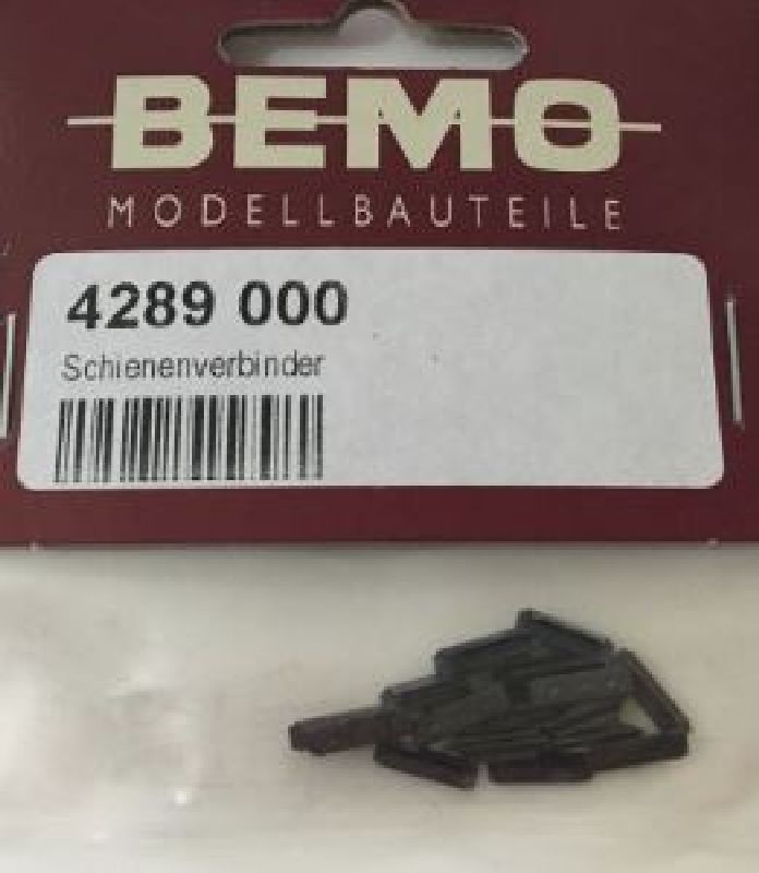 4289000 Bemo - H0m Metall-Schienenverbinder, 20 Stück - Spur H0m