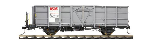 RhB Fb 8517 Stahlwand-Hochbordwagen grau