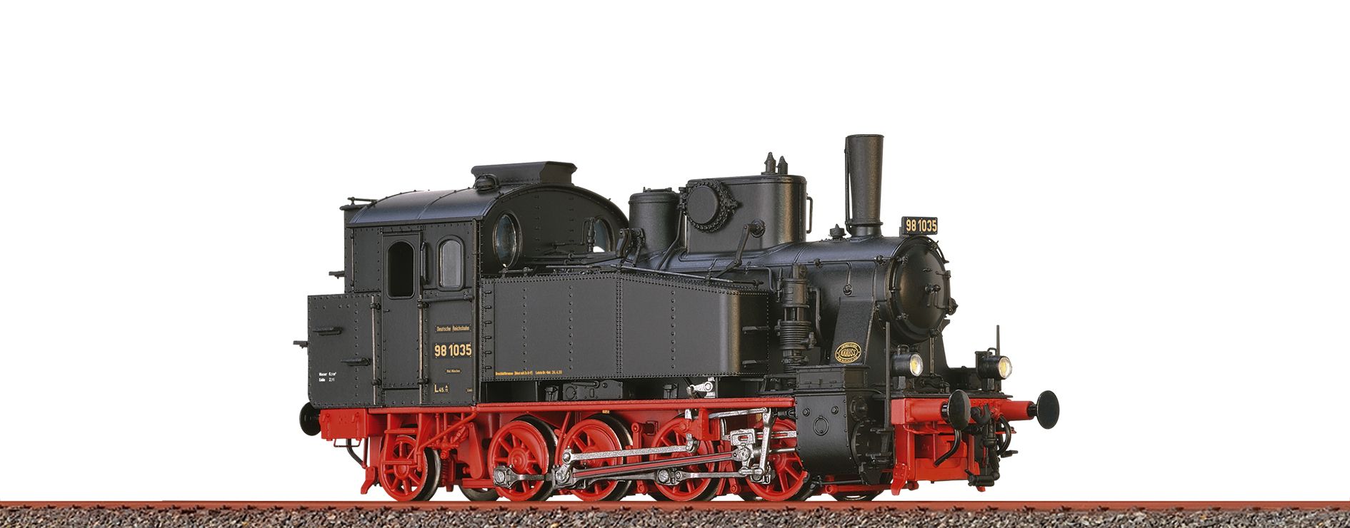 40589 Brawa - H0 Dampflok BR 98 1035 DRG schwarz AC-Sound - Spur H0