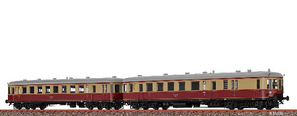 für Märklin-Digital mit Sound - H0 Verbrennungstriebwagen BR VT 137 349 und Beiwagen BR VS 145 207 DRG. LüP 506 mm