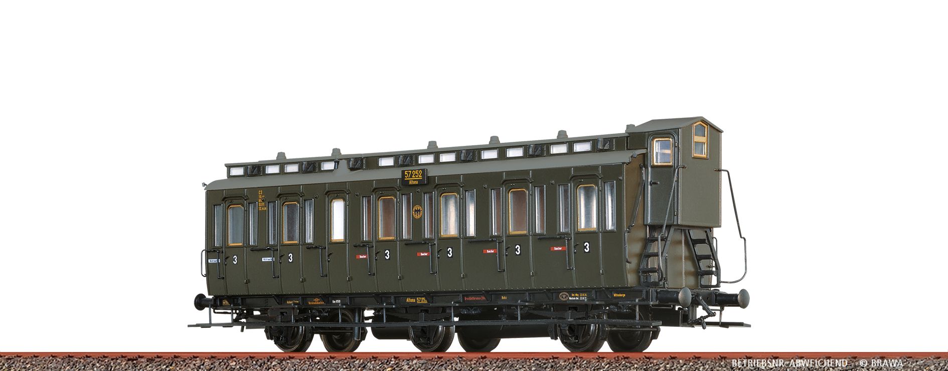 45493 Brawa - H0 PEW C3 DRG, II - Spur H0