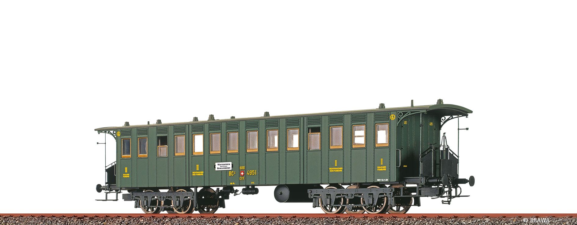 45713 Brawa - H0 PEW BC4 SBB II - Spur H0