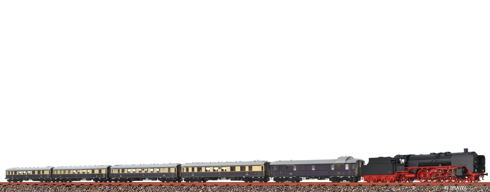 50682 Brawa - H0 Rheingold-Zugset DRG II 6-tlg. DCC-Sound - Spur H0
