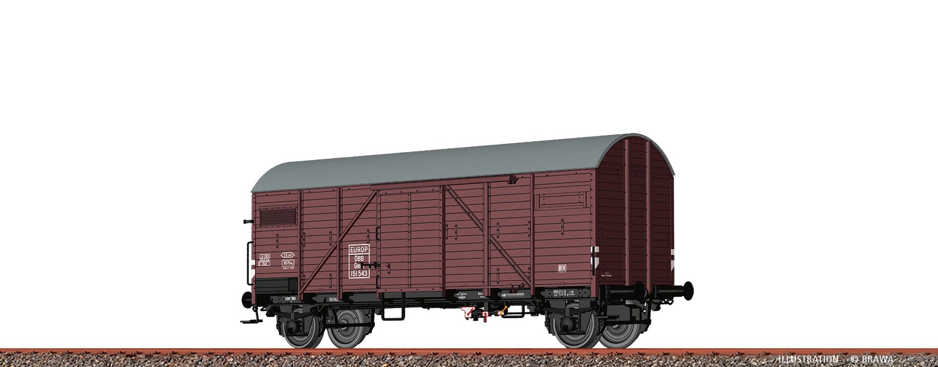 50727 Brawa - H0 G�W Gmds �BB III - Spur H0