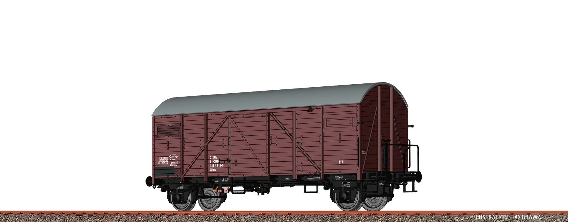 50729 Brawa - H0 G�W Glms �BB IV - Spur H0
