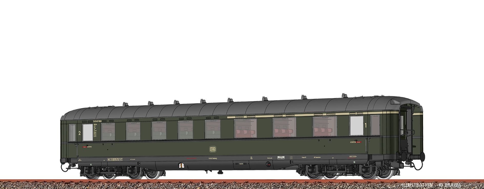 51041 Brawa - H0 PEW AB4�e DB III - Spur H0