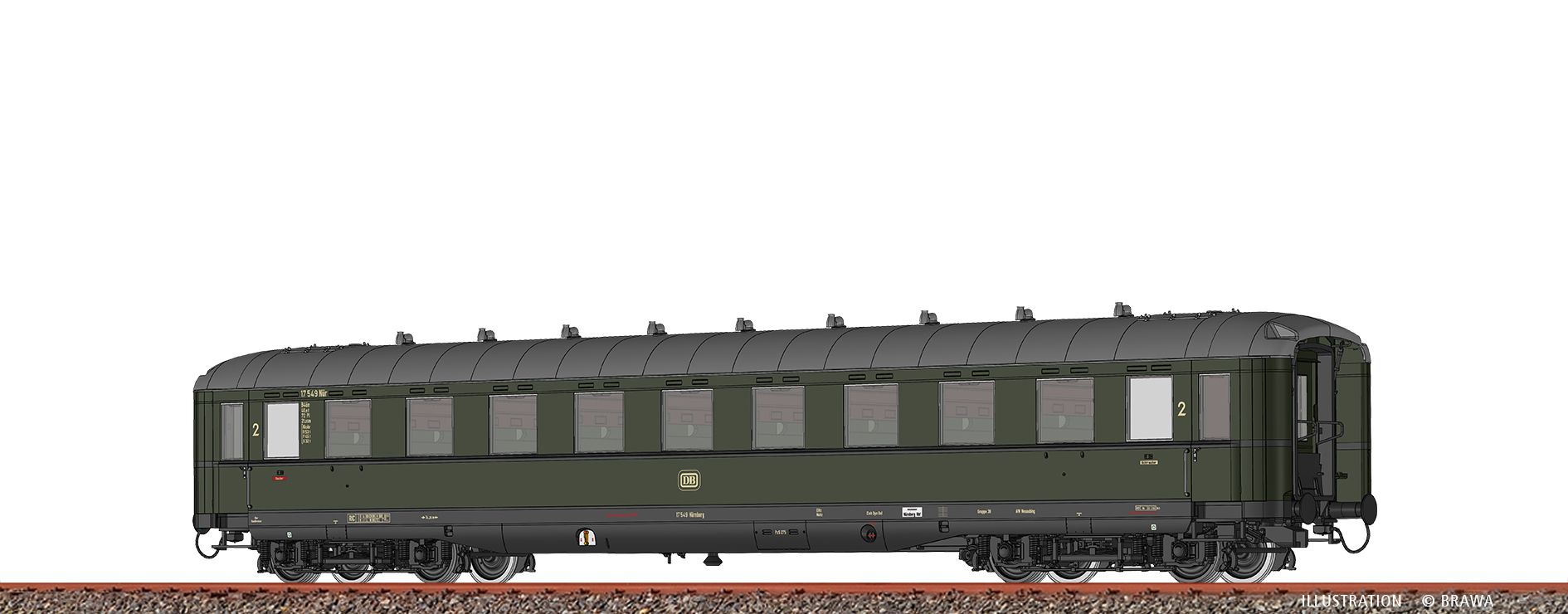 51044 Brawa - H0 PEW B4�e DB III - Spur H0
