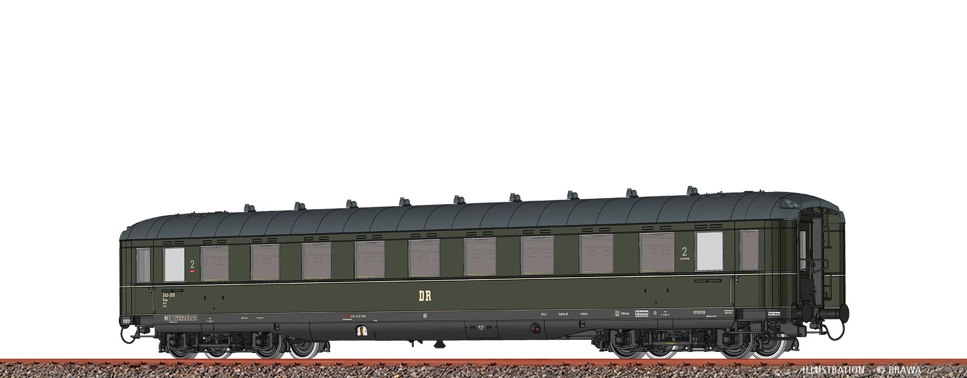 51065 Brawa - H0 PEW B4�pe DR III - Spur H0