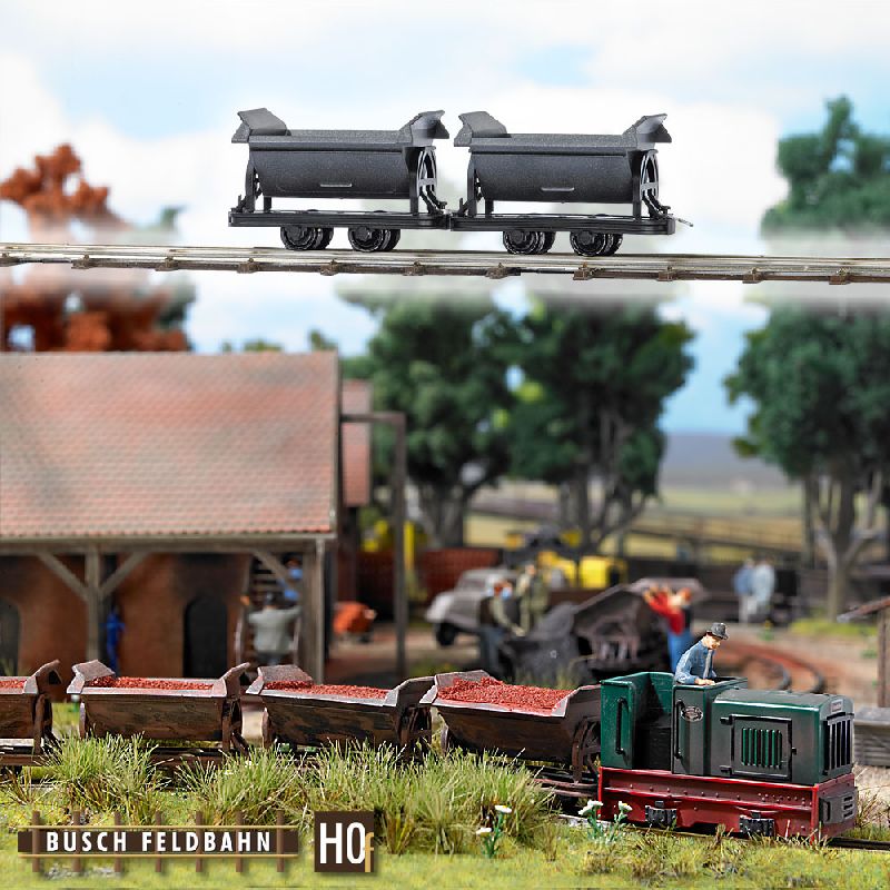 12200 Busch - 2 Kipploren H0f - Spur H0f