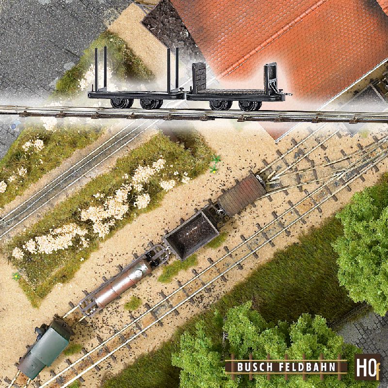12204 Busch - Rungen- und Stirnwandwagen H0f - Spur H0f