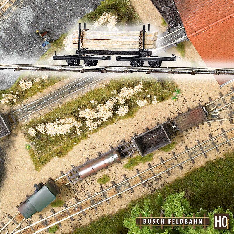 12221 Busch - Drehgestell-Rungenwagen H0f - Spur H0f