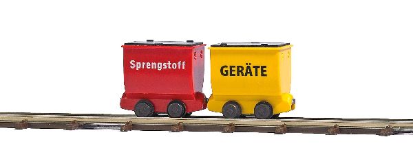 12261 Busch - 2 Loren Ger�te/Sprengstoff H0f - Spur H0f