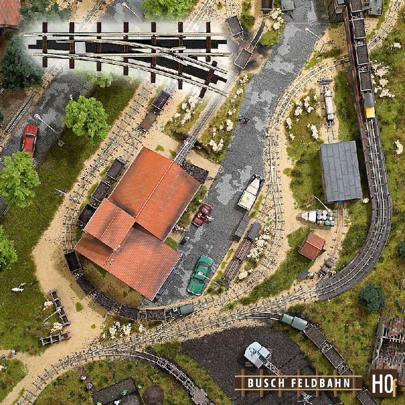 12342 Busch - 1 Weiche rechts H0f - Spur H0f