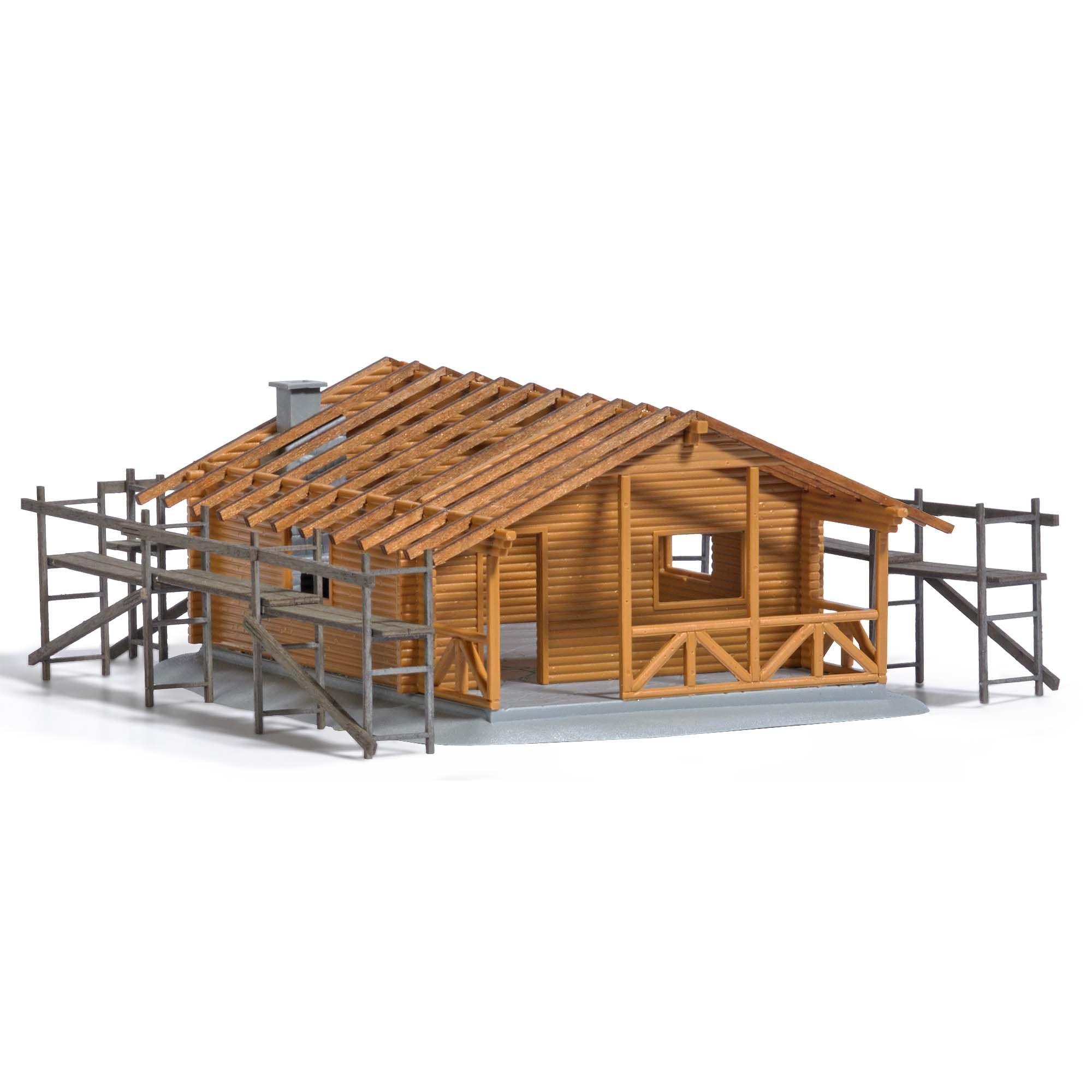 1855 Busch - Blockh�tte im Bau H0 - Spur H0