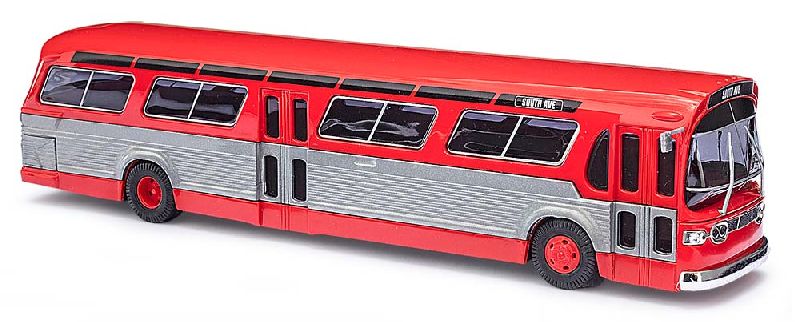 44501 Busch - US Bus Fishbowl, rot - 1:87