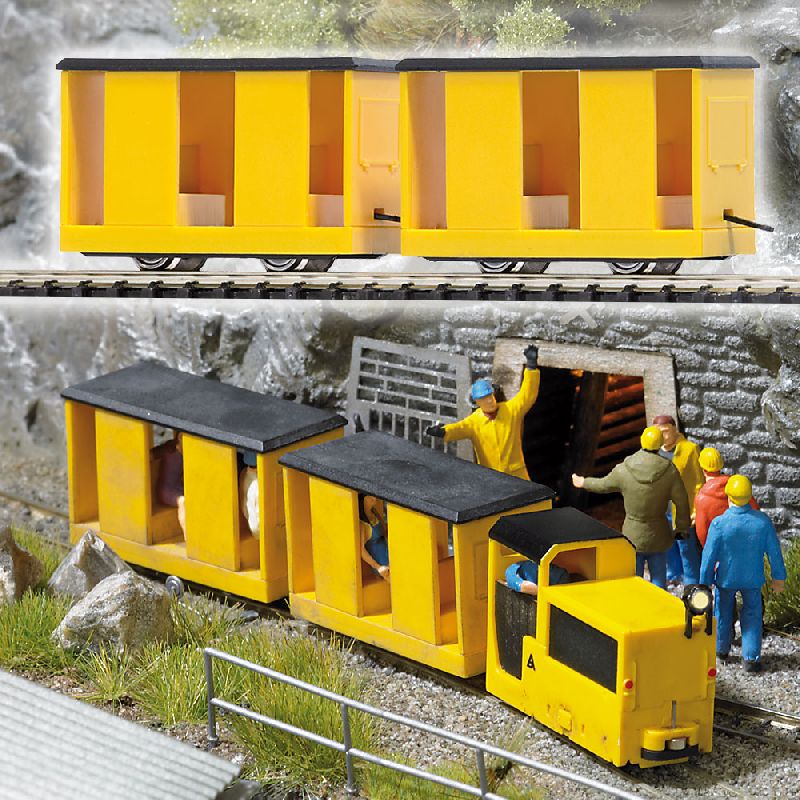 5026 Busch - 2 Mannschaftswagen gelb H0f - Spur H0f