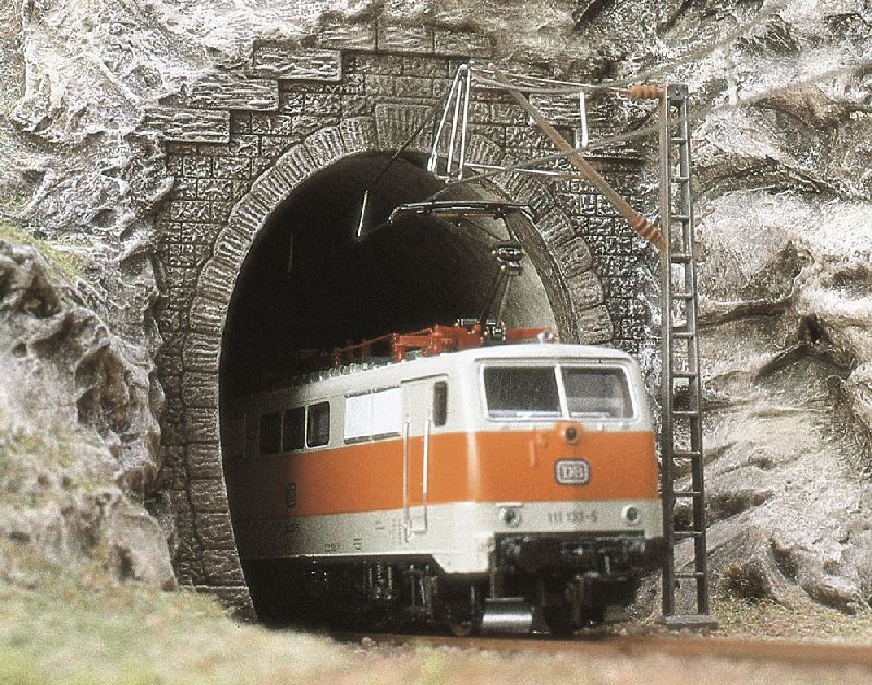 7026 Busch - H0 Tunnelportal E-Lok 1-gleisig, 2 Stück - Spur H0
