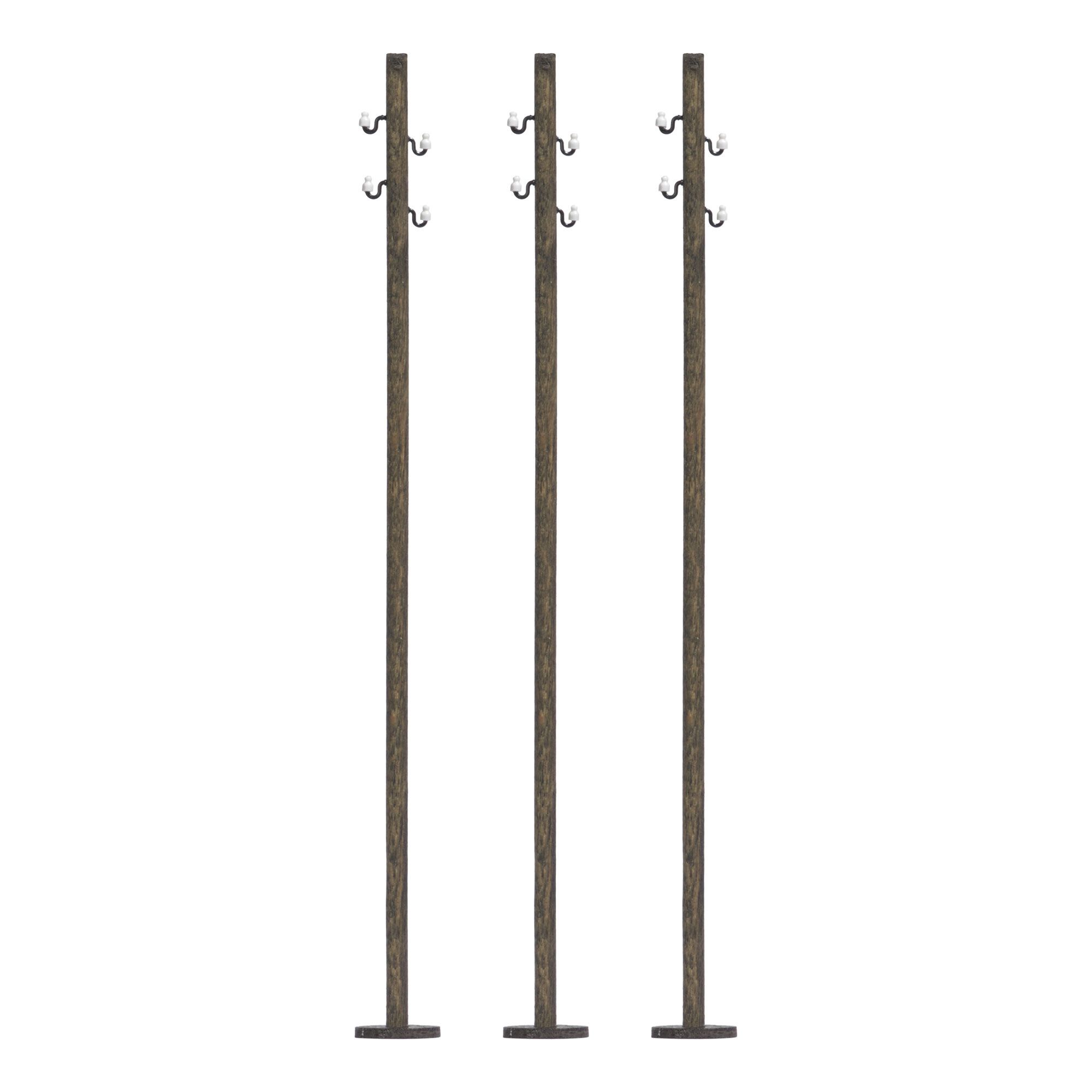 8954 Busch - Freileitung 3 Holzmasten TT - Spur TT