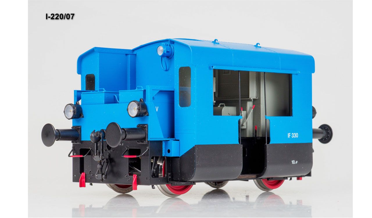 Art.-Nr.: I-220/07   SBB Epoche IV IF 330 Basel Bad Bf / Interfrigo Fabriknummer AEG 4561 Aufbau blau , 3-Licht-Spitzensignal Hülsenpuffer