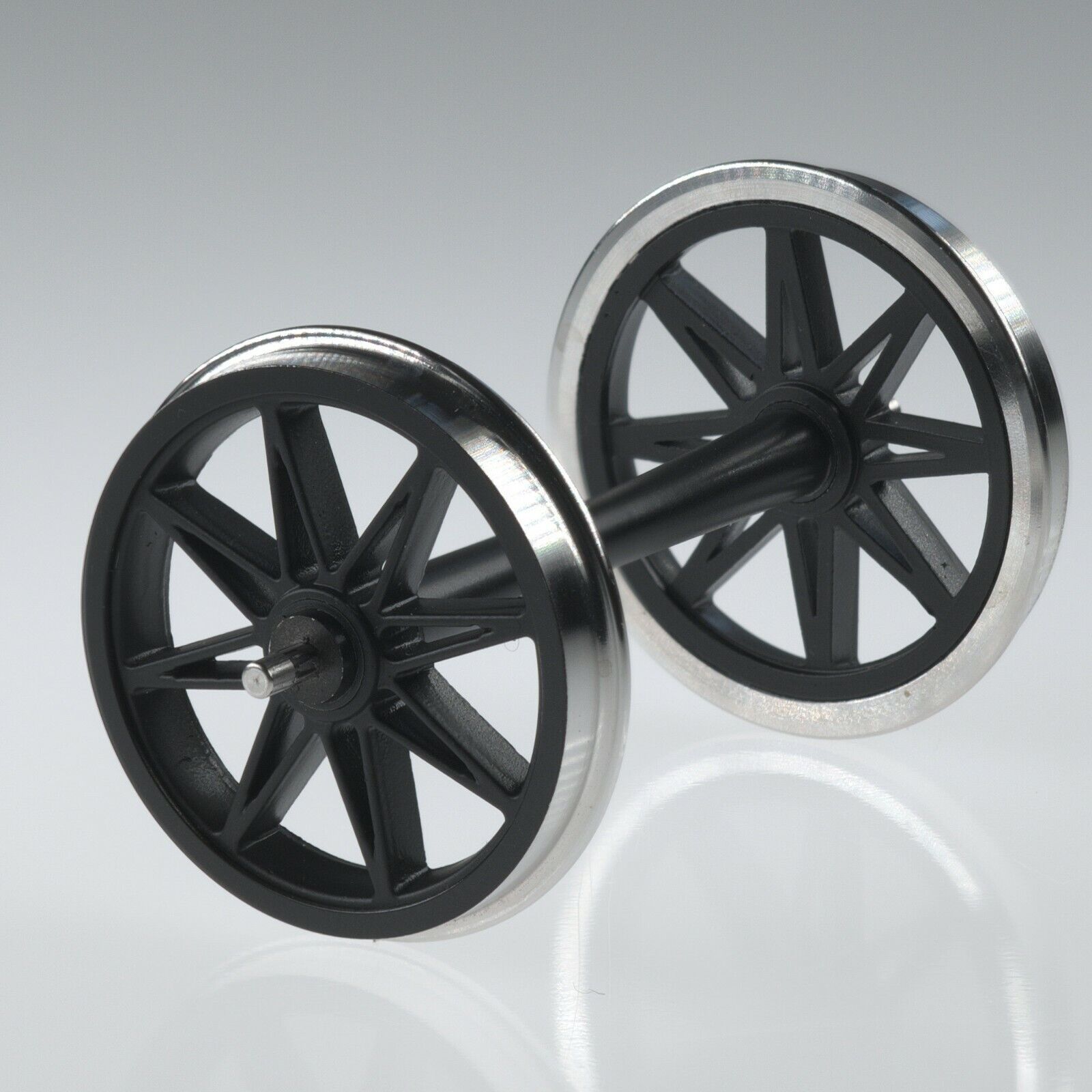 1Z18202 Dingler - Speichenradsatz schwarz 1 Meter FineScale - Spur 1