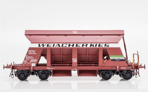 Fine-Scale Räder, Weisacher Kies Haniel oxidrot / RAL 3009 1975 - 1983 Messing Handarbeitsmodell