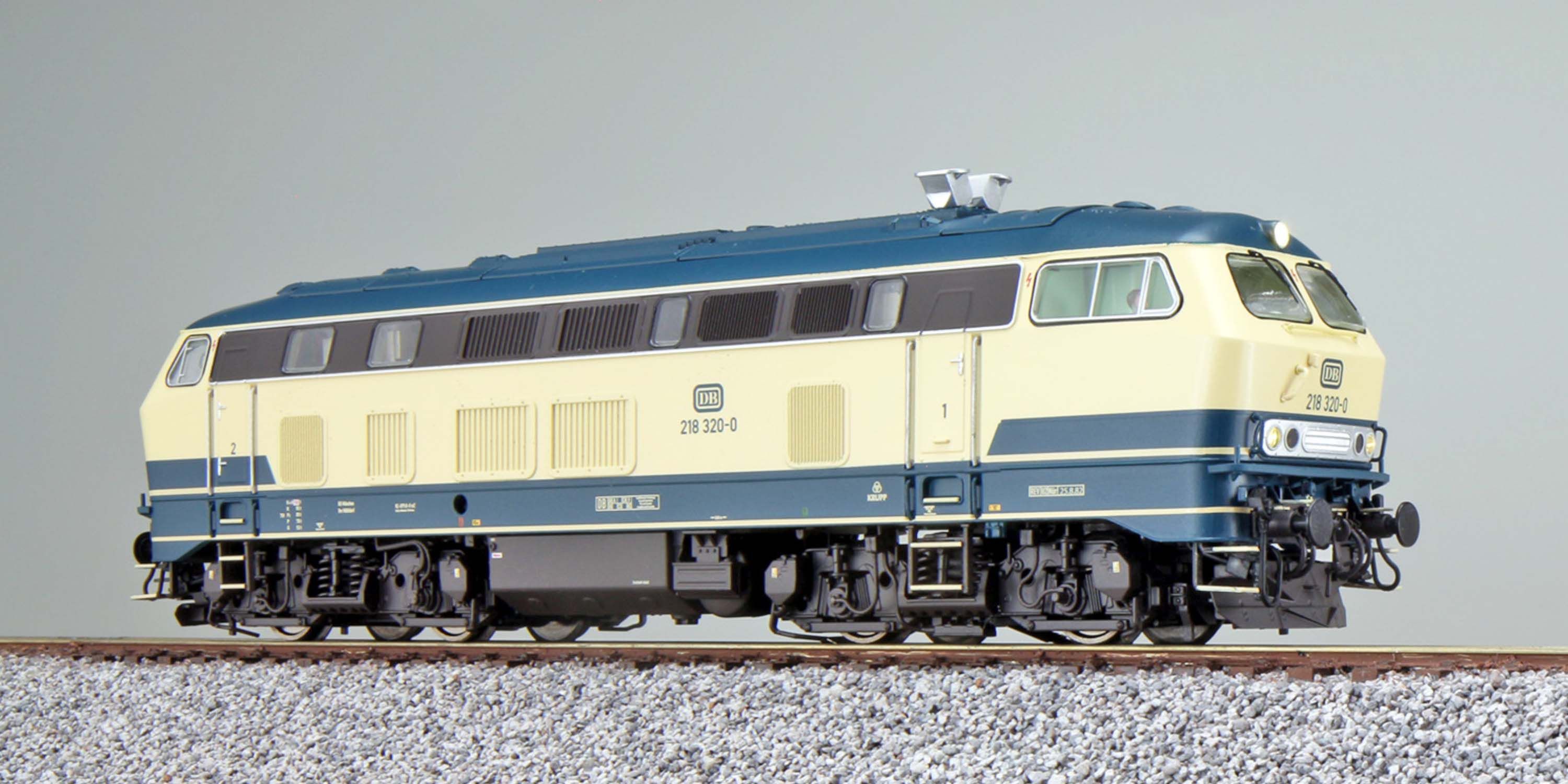 31011 ESU - H0 Diesellok BR 218 320 DB ozeanblau/beige IV Sound/Rauch DC - Spur H0