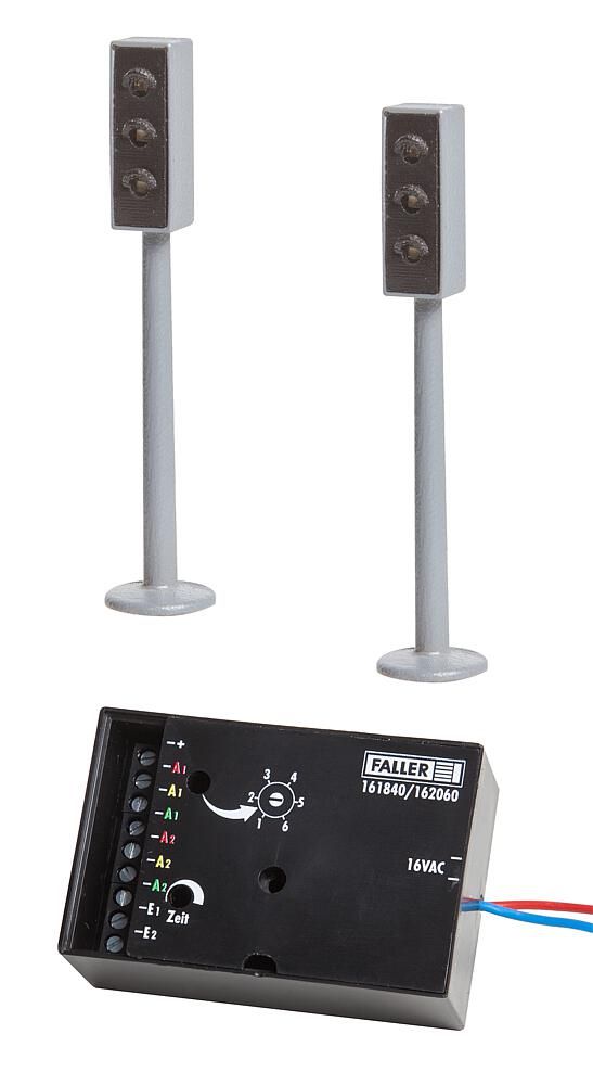 161840 Faller - 2 LED-Ampeln mit Elektronik - Spur H0