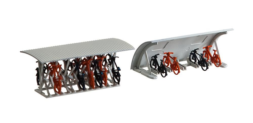 180584 Faller - 2 Fahrradst�nder mit R�dern - Spur H0
