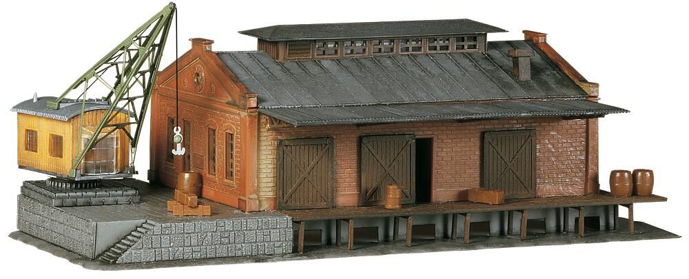 222180 Faller - G�terhalle mit Ladekran - Spur N