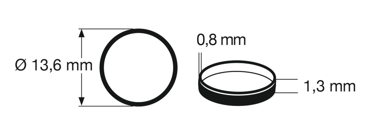 648004 Fleischmann - Haftringsatz H0 10 Stk. (544006) - Spur H0