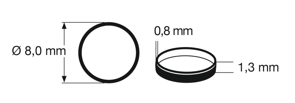 648009 Fleischmann - Haftringsatz H0 10 Stk. (544010) - Spur H0