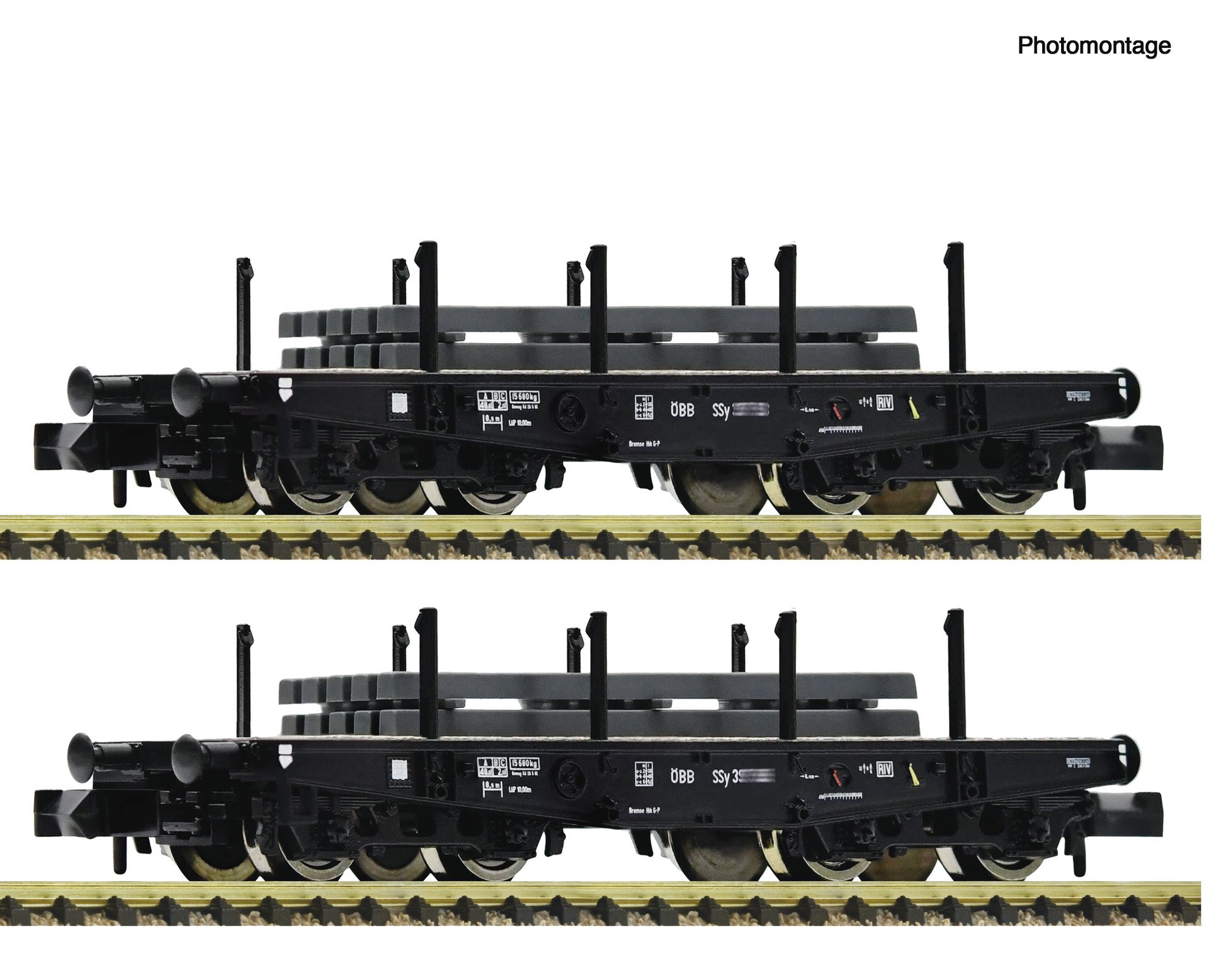 6660134 Fleischmann - 2er Set Schwerlastwagen OBB - Spur N