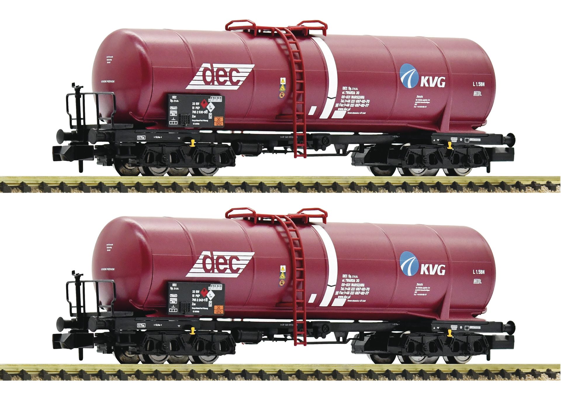 825814 Fleischmann - 2-tlg.Set Kesselwg. KVG - Spur N