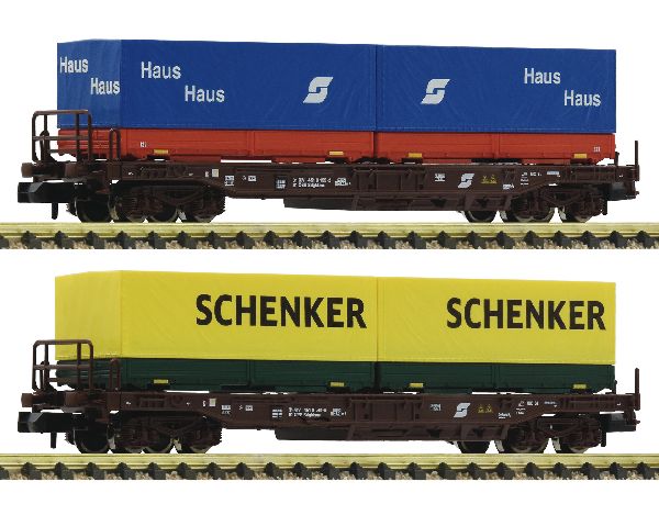 845376 Fleischmann - Einheitstaschenwagen-Set 2-tlg. Sdgkkms �BB - Spur N