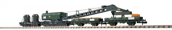 90 t-Kranzug + Beiwagen der DB 5-teilig