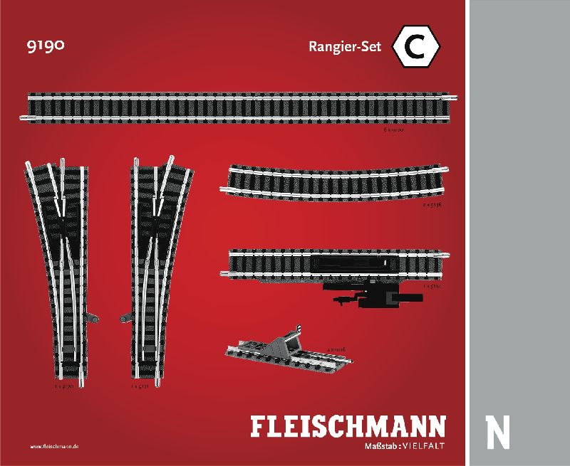 9190 Fleischmann - Ragier-Set C - ohne OVP - Spur N