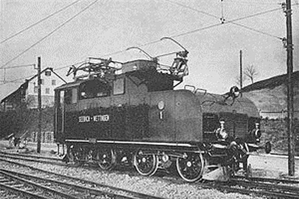 SBB/CFF, Ce 4/4, no. 13501 (ex EVA no. 1), braun, ca. 1920, digital