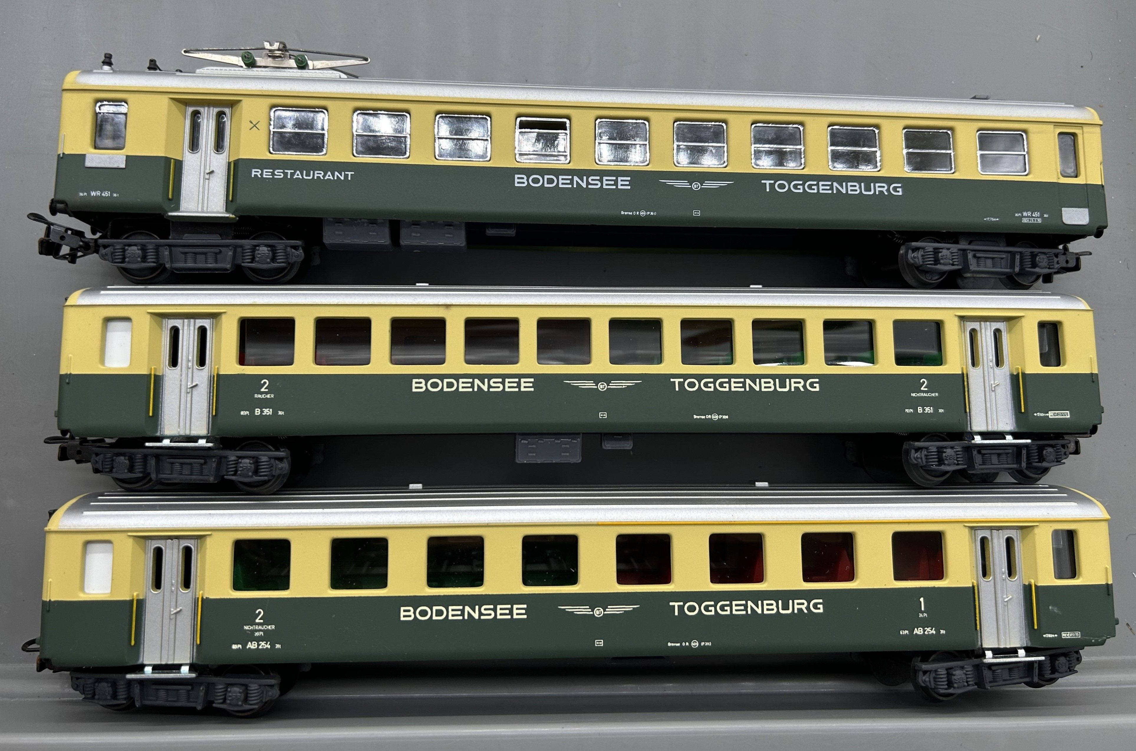 0002 HAG - 430/425/407  3tlg Personenwagen Bodensee-Toggenburg - -