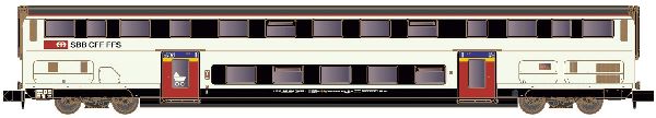 HOBBYTRAIN H25120 N IC2020 Doppelstockwagen 1. Klasse, SBB, Ep. VI