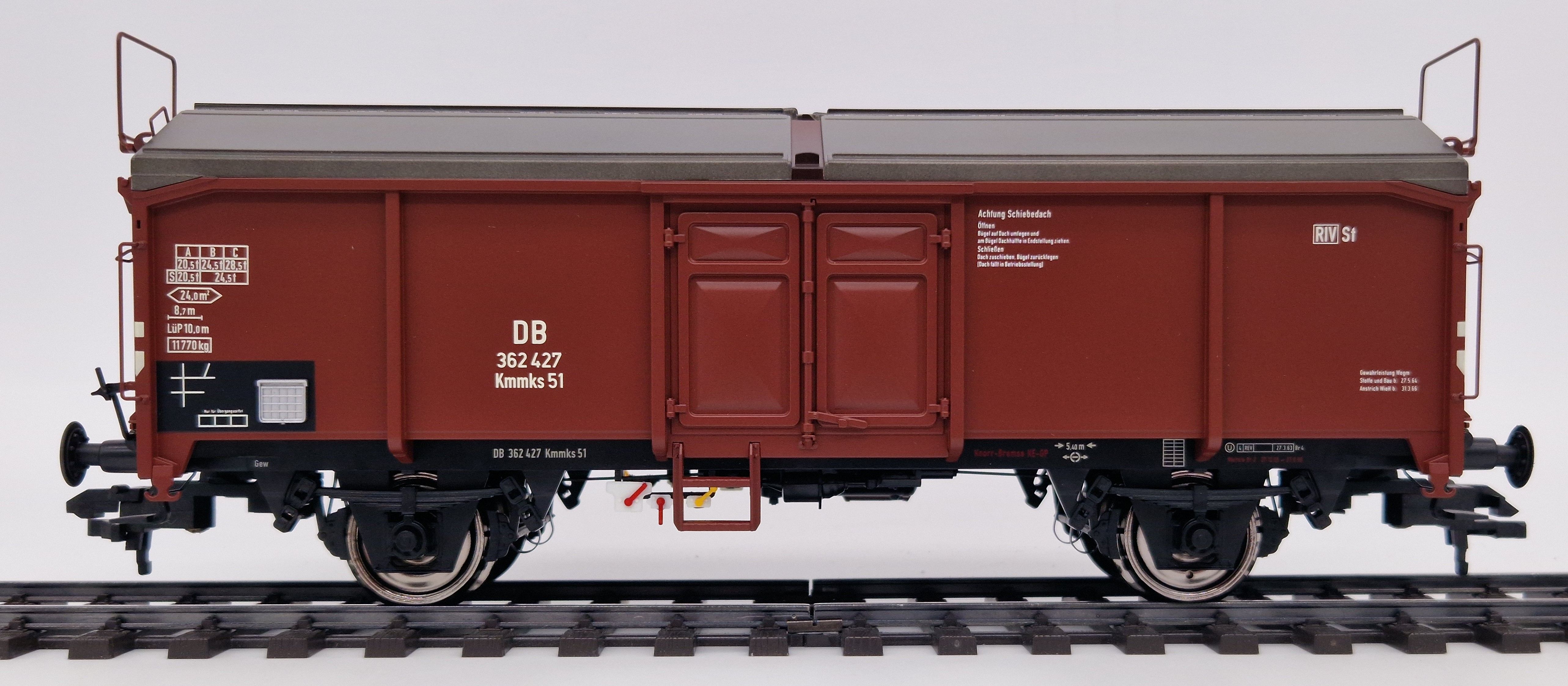 20311 Huebner - ged G�terwagen Kmmks 51  DB, Ep. III - Spur 1