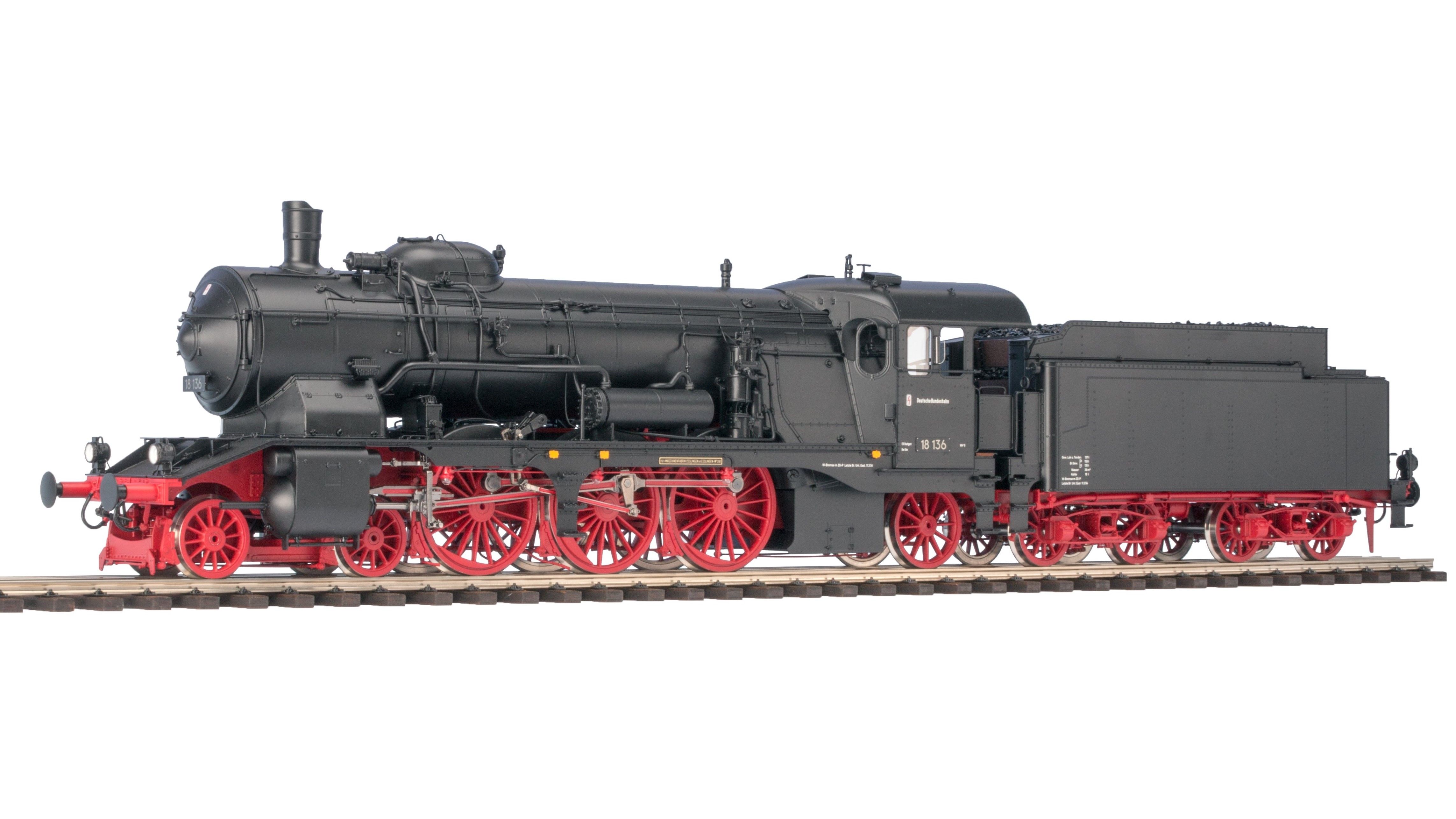 ED Stuttgart, Bw Ulm, 1955, Tender 2’2’T30,  RAL 9005/3002, Spitzenlicht 2x DRG Laterne elektr., ger