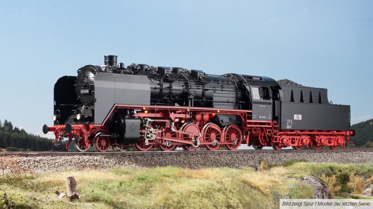 RBD Dresden/Bw Dresden-Friedrichstadt, Zustand 1959, Tender 2'2'T26, Wagner Windleitbleche, RAL 9005/3000, 2x DRG Laterne vorne und hinten