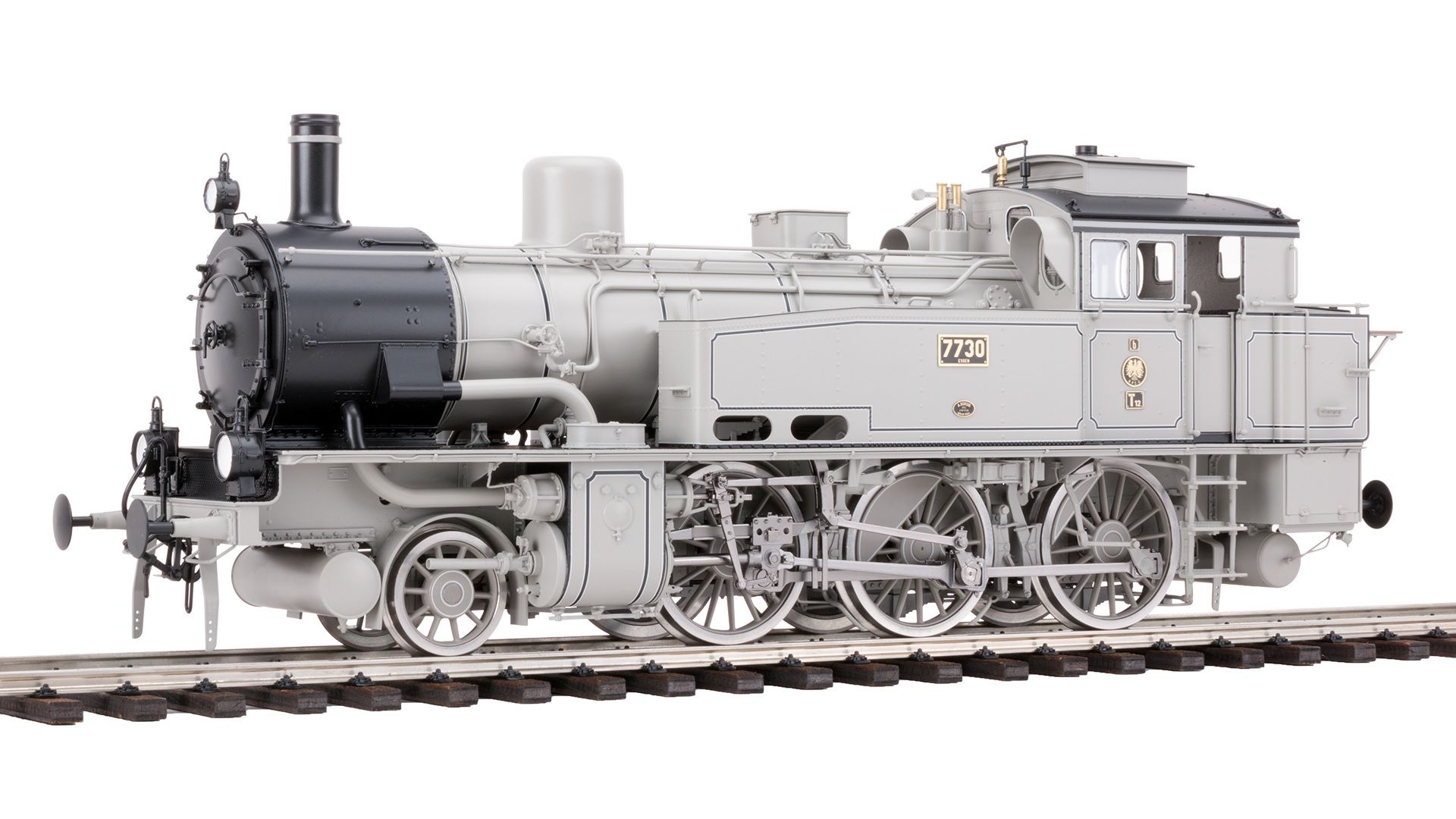 Zustand 1912, Gaslaternen (3 vorn / 2 hinten), ohne Vorwärmer, Fotoanstrich RAL 7030, Limitiert auf 20 Exemplare