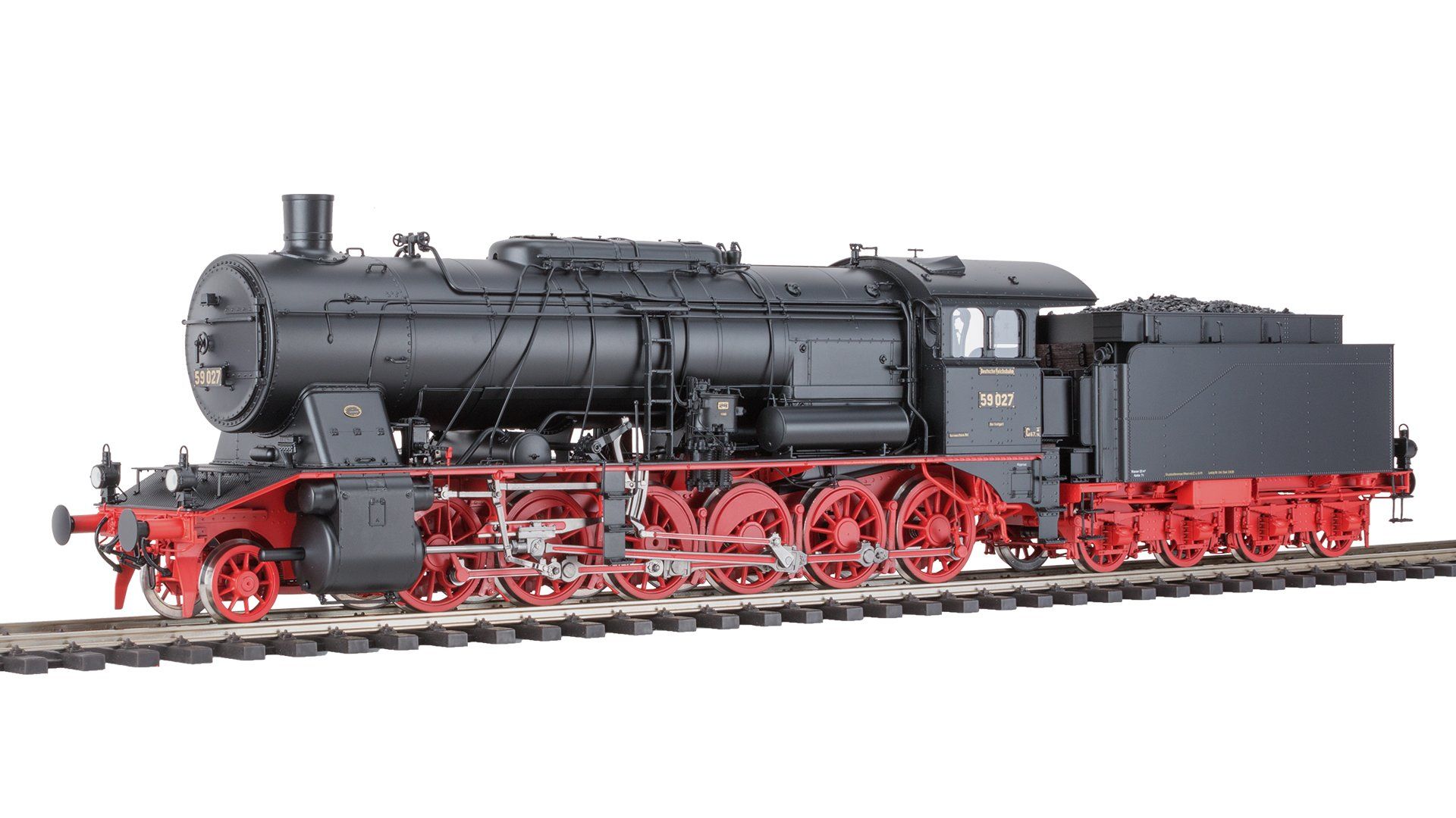 125905 KM1 - BR 59 027 DRG Ep.IIb Rbd Stuttgart Kornwestheim Scale Dampfl - Spur 1