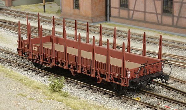 203358A KM1 - Rungenwagen Rmms 33 DB IIIb Holzbordwand - Spur 1