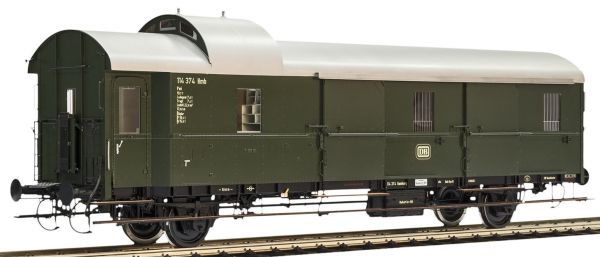 Daai (ex Pwi-29) DRO Ep. IV, Einheitspackwagen Pwi-29. Beschriftungsvariante A, B. Premium Edition aus Messing und Edelstahl. Innenbeleuchtung schaltbar, Federpuffer, Schraubkupplungen austauschbar, Kurzkupplung mit Kulissenführu